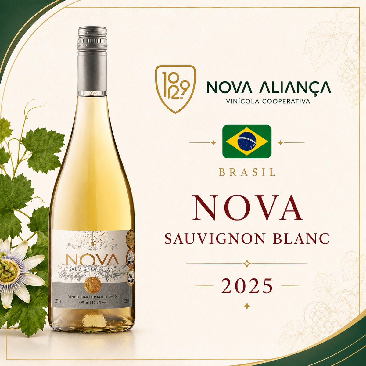 Nova Sauvignon Blanc – Vinho Branco Seco 750ml