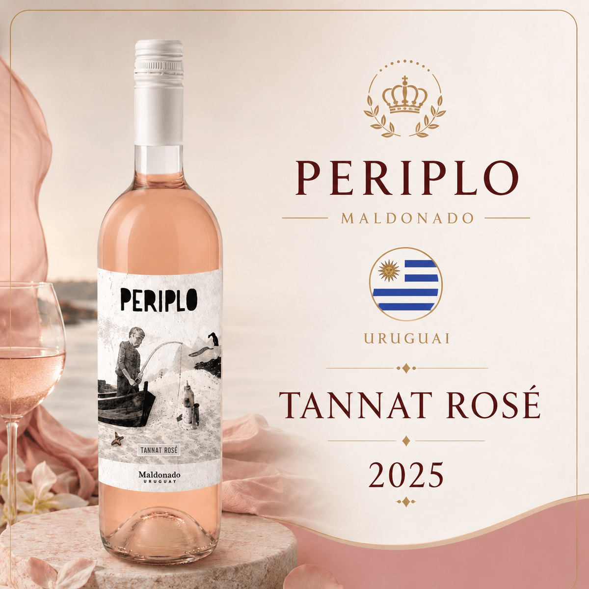Periplo Tannat Rosé – Vinho Fino Rosé Seco 750ml |