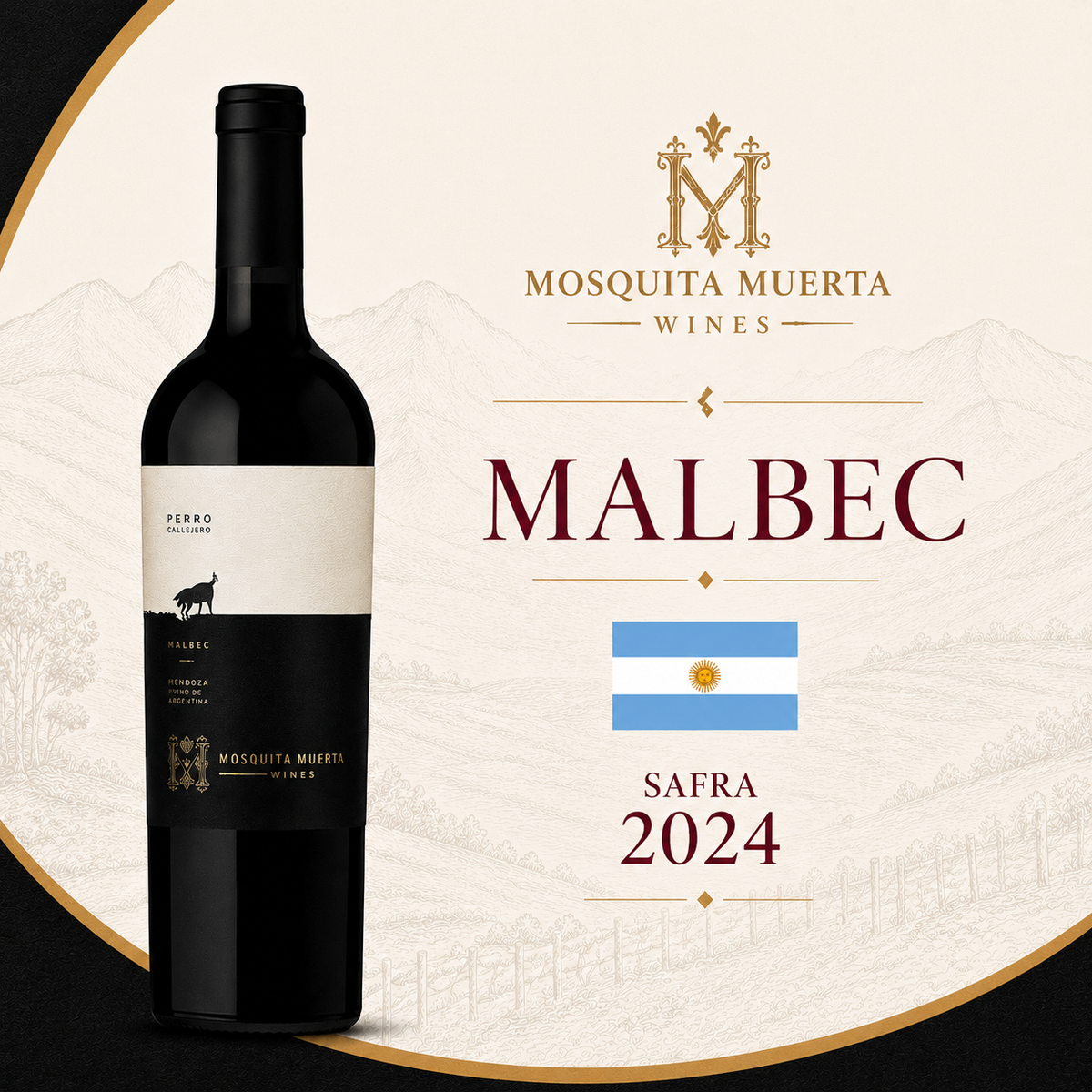 Mosquita Muerta Perro Callejero Malbec 2024 – Vinho Fino Tinto Seco 750ml