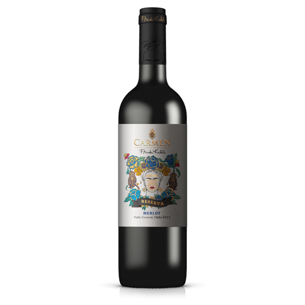 Carmen Frida Kahlo Merlort Reserva 2024 – Vinho Fino Tinto Meio Seco 750ml
