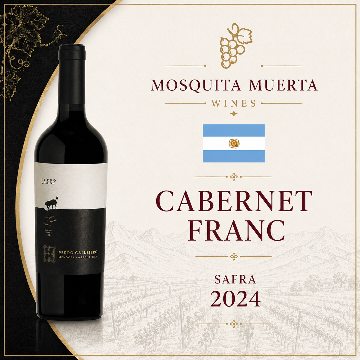Mosquita Muerta Perro Callejero Cabernet Franc 2024 – Vinho Fino Tinto Seco 750ml