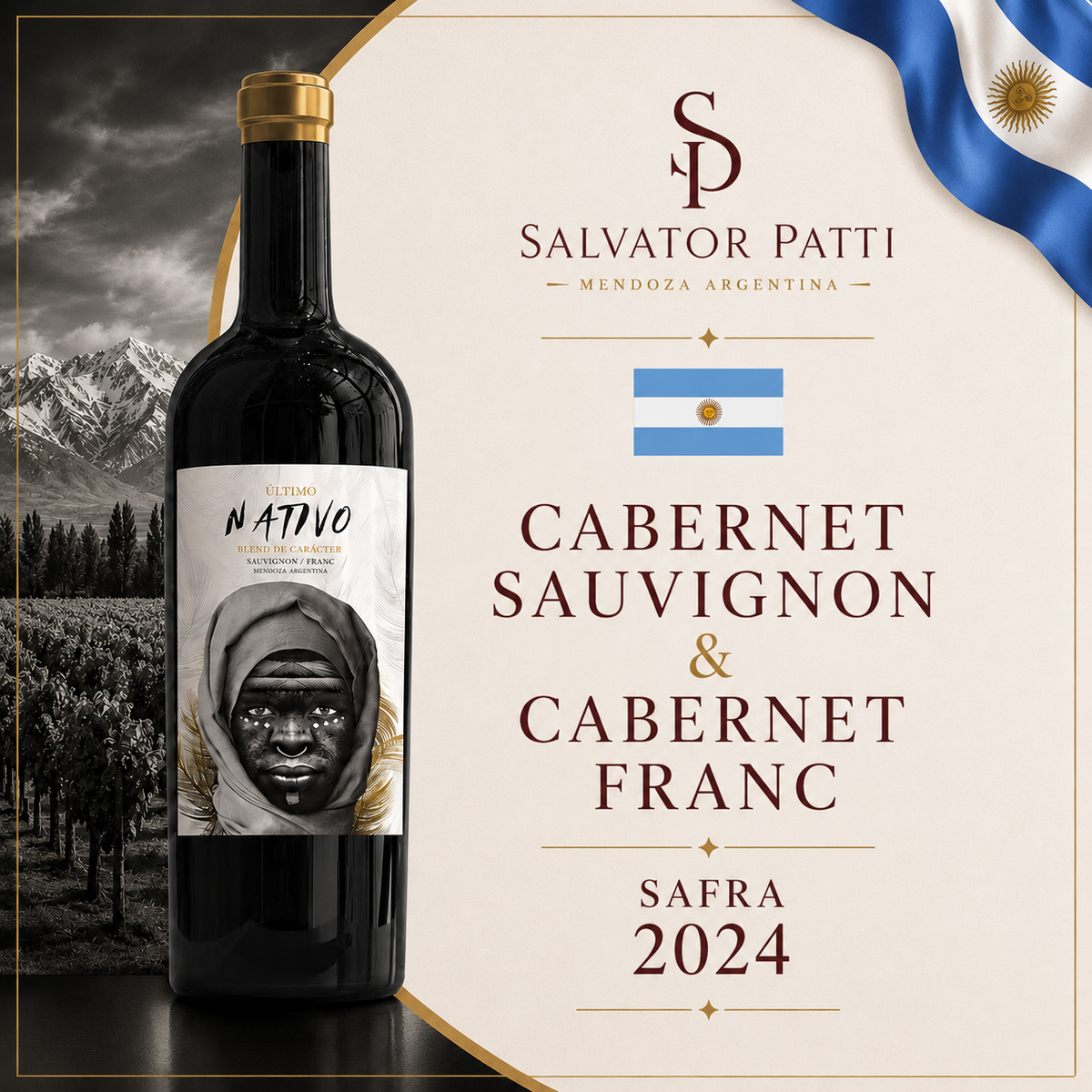 Último Nativo - Blend de Cabernet Sauvignon | Franc - Vinho Fino Tinto Seco 750 ml