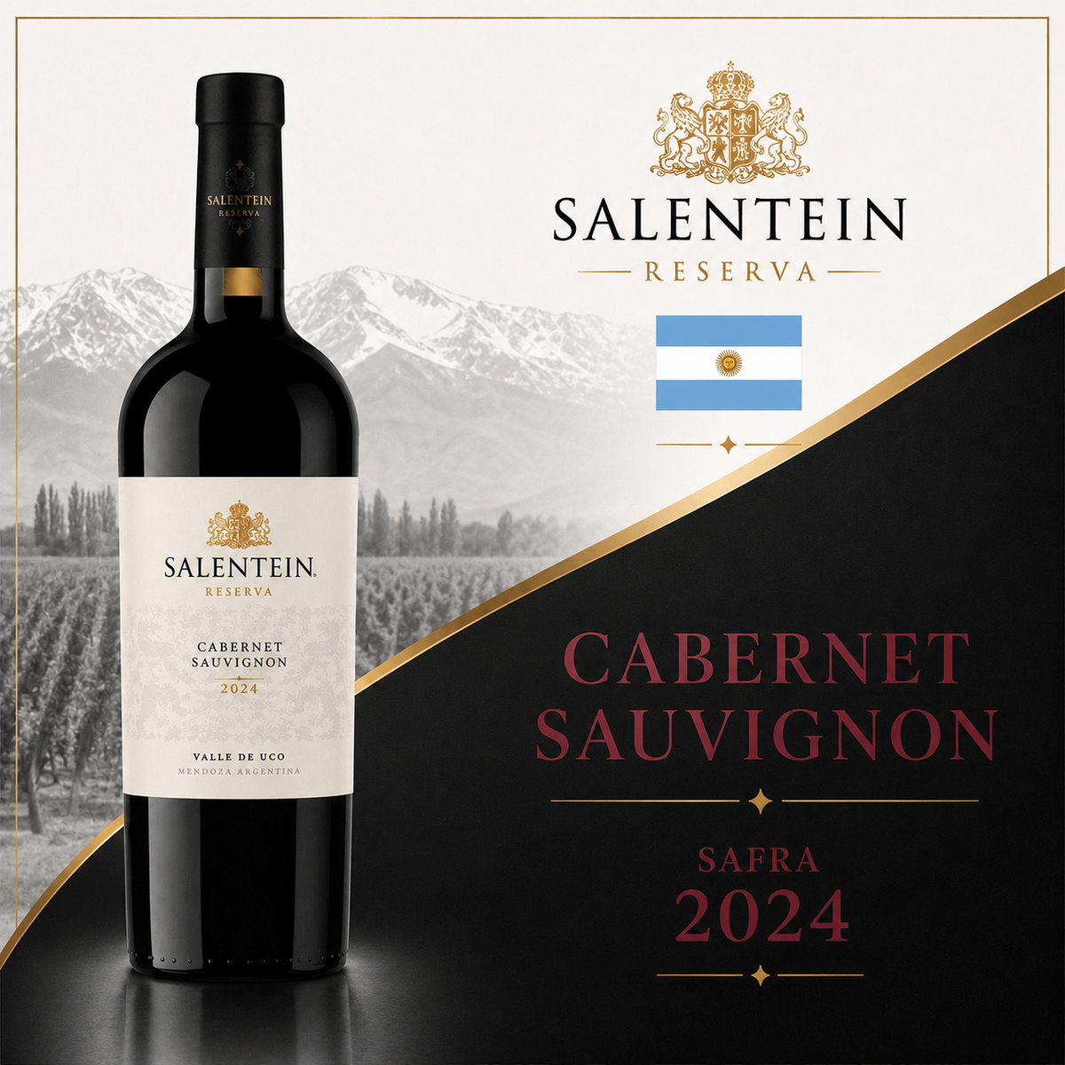 Salentein Cabernet Sauvignon Reserva 2024 – Vinho Fino Tinto Seco 750ml