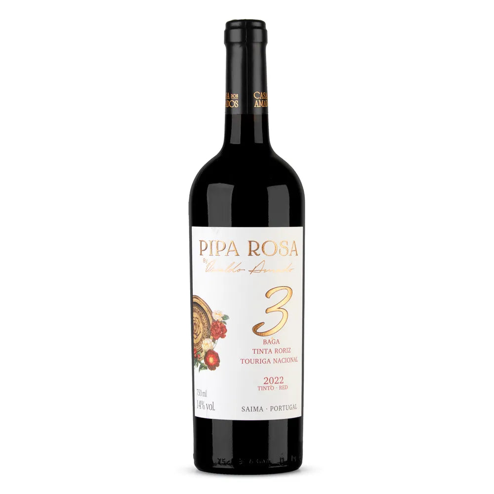 Pipa Rosa 3 Casta 2022 - Vinho Fino Tinto Meio Seco 750 ml