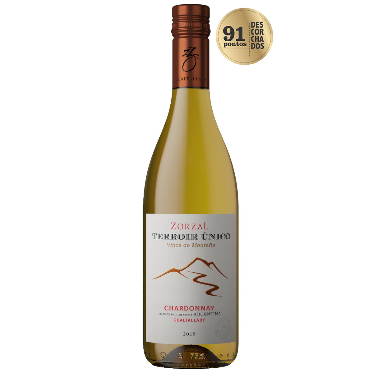Zorzal Terroir Único Chardonny 2024 - Vinho Fino Branco Seco 750 ml