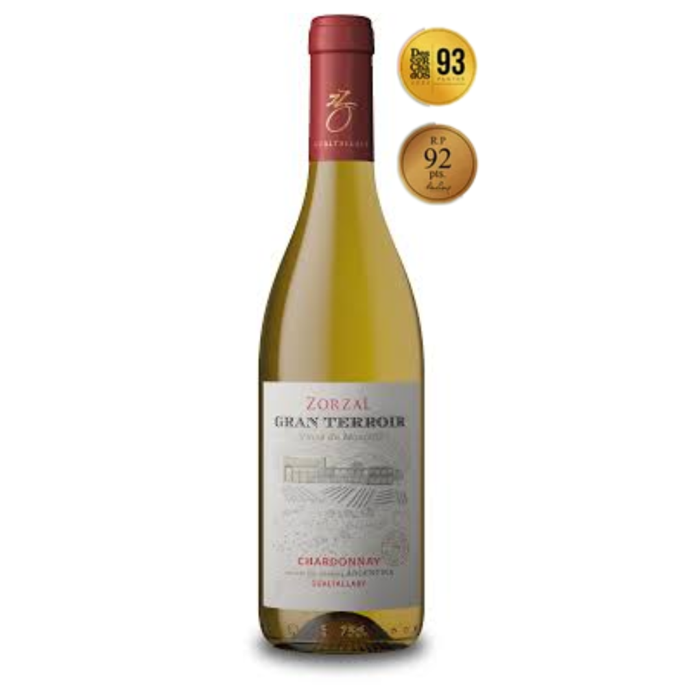 Zorzal Gran Terroir Chardonny 2022 - Vinho Fino Branco Seco 750 ml